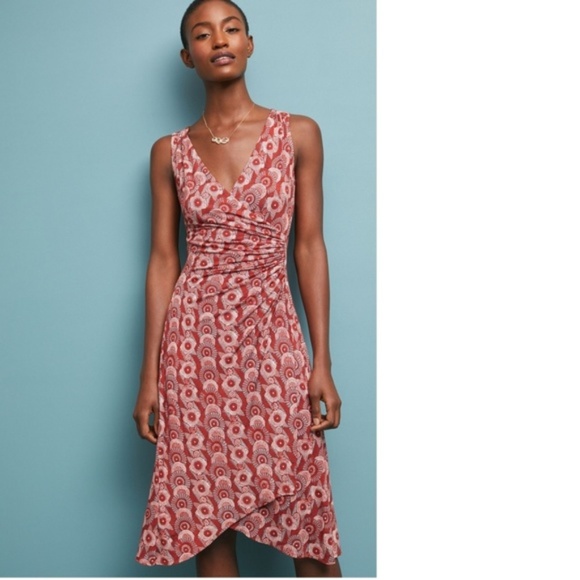 NWT Anthropologie Yvette Ruched Dress - Picture 2 of 3